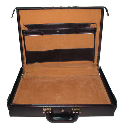 Snoopy Vintage Leather Attache (Briefcase) With Locks and Keys - RARE! (Hinges Don't Support Lid) - snoopn4pnuts.com