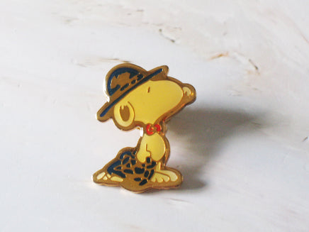 Peanuts Enamel Pin With Acrylic Overlay - Snoopy Holds Briefcase - snoopn4pnuts.com