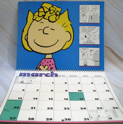 1994 Peanuts Gang 12 - Month Spiral Wall Calendar - NEW! - snoopn4pnuts.com