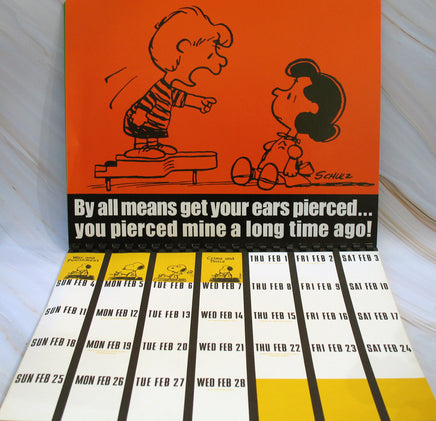 1979 Vintage Peanuts Gang 12 - Month Spiral Wall Calendar - snoopn4pnuts.com