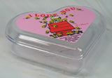 Snoopy Heart-Shaped Acrylic Candy Box (Great For Holding Nik-Naks!)