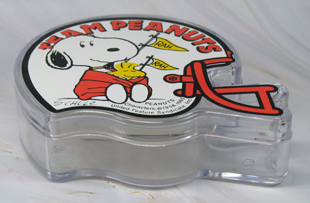 Snoopy Football Acrylic Candy Box (Great For Holding Nik - Naks!) - snoopn4pnuts.com