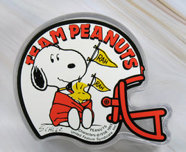Snoopy Football Acrylic Candy Box (Great For Holding Nik - Naks!) - snoopn4pnuts.com