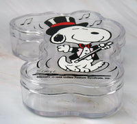 Snoopy Dancing Acrylic Candy Box (Great For Holding Nik - Naks!) - snoopn4pnuts.com