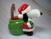 Snoopy Santa Candy Dish / Planter - snoopn4pnuts.com