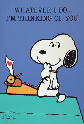 1987 Peanuts Greeting Card Booklet With Envelope (8 Double - Sided Pages) - Whatever I Do...I'm Thinking Of You - snoopn4pnuts.com