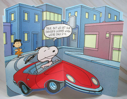 Snoopy Vintage Large Birthday Card With Pop - Out Image - snoopn4pnuts.com