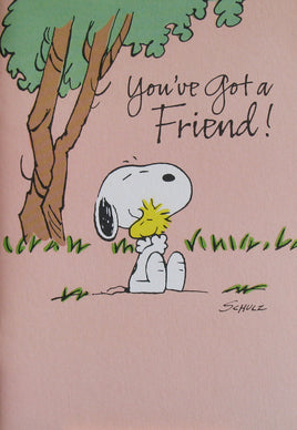 1986 Peanuts Greeting Card Booklet With Envelope (8 Double - Sided Pages) - You've Got A Friend! - snoopn4pnuts.com