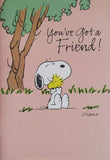 1986 Peanuts Greeting Card Booklet With Envelope (8 Double-Sided Pages) - You've Got A Friend!