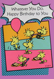 1990 Peanuts Greeting Card Booklet With Envelope (8 Double-Sided Pages) - Whatever You Do, Happy Birthday To You