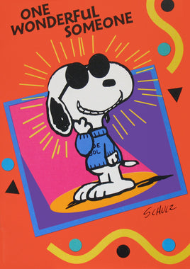 1990 Peanuts Greeting Card Booklet With Envelope (8 Double - Sided Pages) - One Wonderful Someone - snoopn4pnuts.com
