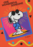1990 Peanuts Greeting Card Booklet With Envelope (8 Double-Sided Pages) - One Wonderful Someone