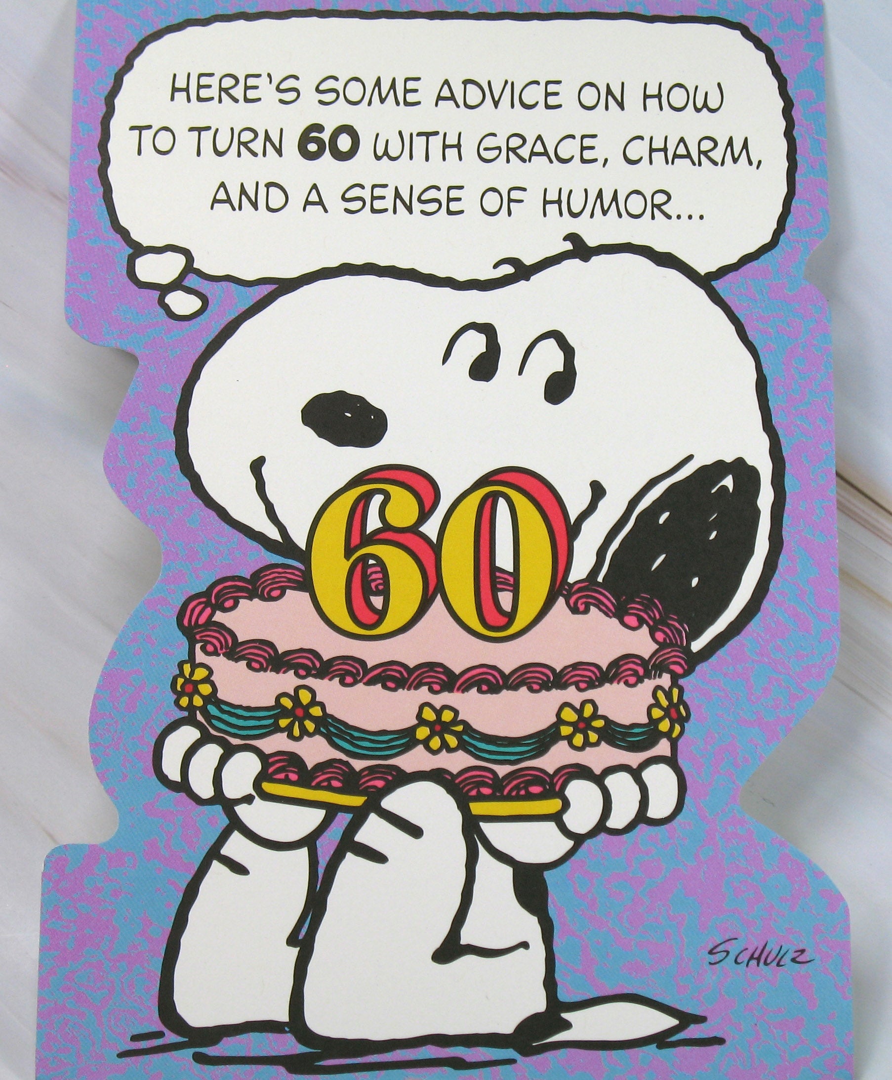 Snoopy Vintage 60th Birthday Card