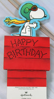 Snoopy Flying Ace Birthday Card With Pop-Open 3-D Doghouse