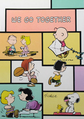 1989 Peanuts Greeting Card Booklet With Envelope (8 Double - Sided Pages) - We Go Together - snoopn4pnuts.com