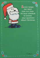 Christmas Lift - A - Flap Greeting Card (Large) - Snoopy Santa - snoopn4pnuts.com
