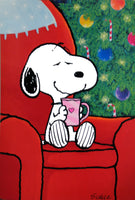 Giant Vintage Snoopy Christmas Card With Giant Mailing Envelope