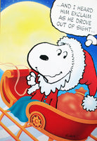 Giant Vintage Snoopy Christmas Card With Giant Mailing Envelope