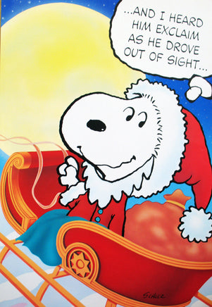 Giant Vintage Snoopy Christmas Card With Giant Mailing Envelope