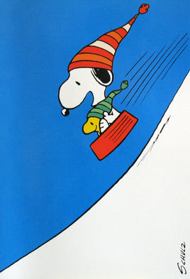 Christmas Card - Snoopy Sledding - snoopn4pnuts.com