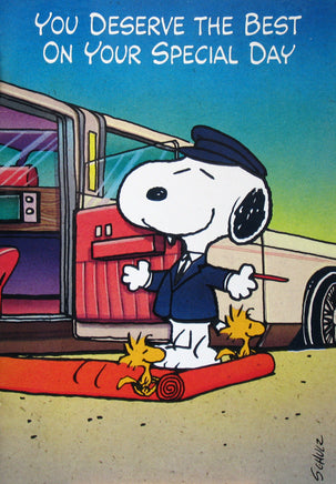 1971 Peanuts Greeting Card Booklet With Envelope (8 Double - Sided Pages) - You Deserve The Best On Your Special Day - snoopn4pnuts.com