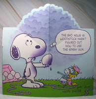 Snoopy Large Vintage Easter Card With Pop - Up Feature - snoopn4pnuts.com