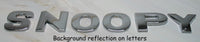 Snoopy Thick Chrome Metal Car Emblems (6 Individual Letters) - snoopn4pnuts.com