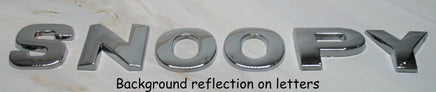 Snoopy Thick Chrome Metal Car Emblems (6 Individual Letters) - snoopn4pnuts.com