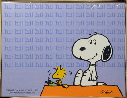 Snoopy and Woodstock Blank Note Cards - Hi! (*Open Partial Package) - snoopn4pnuts.com