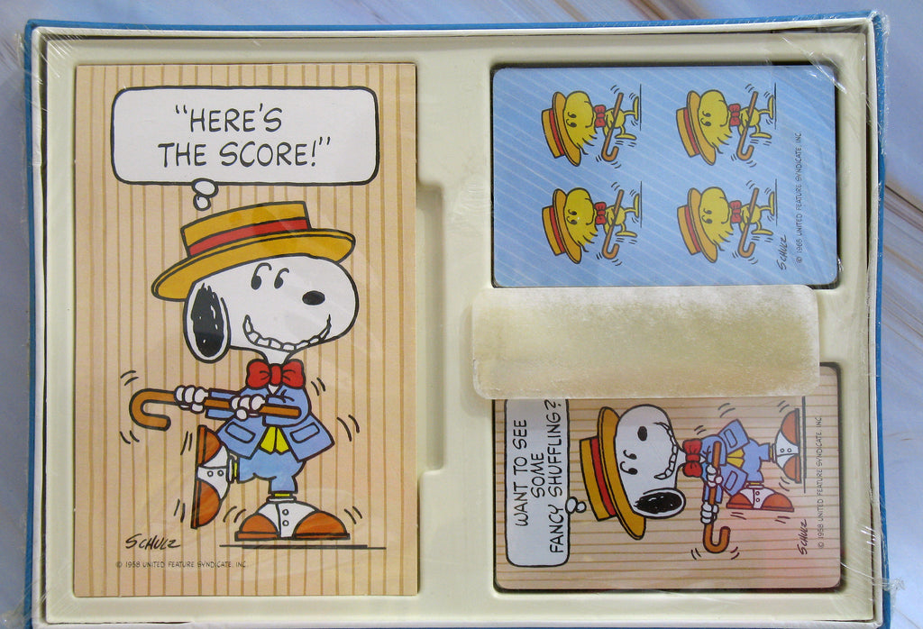 Snoopy Double-Deck Playing Cards Boxed Set With Score Pad