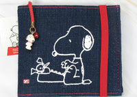 Snoopy Denim Bi-Fold Wallet With Snoopy Bling