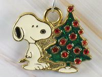 Snoopy's Christmas Tree Enamel Pendant