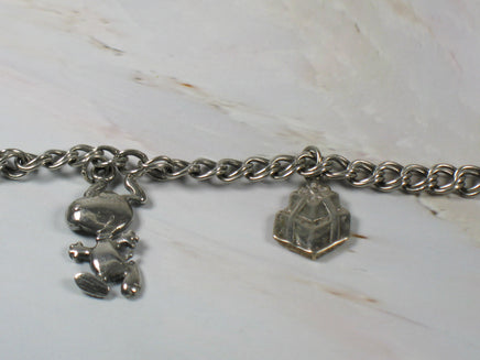 Snoopy Christmas Sterling Silver Charm Bracelet (Child Size) - snoopn4pnuts.com