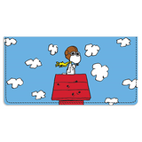 Snoopy Flying Ace Leather Checkbook Cover