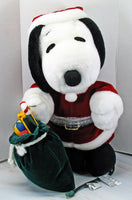 Snoopy Santa Animated Plush Christmas Tree Doll (Plugs Into String Lights)