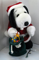 Snoopy Santa Animated Plush Christmas Tree Doll (Plugs Into String Lights) - snoopn4pnuts.com
