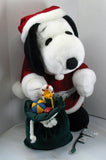 Snoopy Santa Animated Plush Christmas Tree Doll (Plugs Into String Lights)