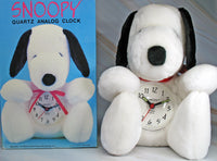Plush Snoopy Doll With Quartz Analog Clock