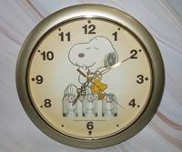 Peanuts Snoopy Musical and Animated Wall Clock - RARE!