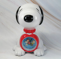 Snoopy Alarm Clock With Heart - Shaped Clock Face (Near Mint/Light Wear) - snoopn4pnuts.com