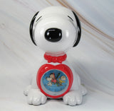 Snoopy Alarm Clock With Heart-Shaped Clock Face (Near Mint/Light Wear)