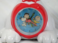 Snoopy Alarm Clock With Heart - Shaped Clock Face (Near Mint/Light Wear) - snoopn4pnuts.com