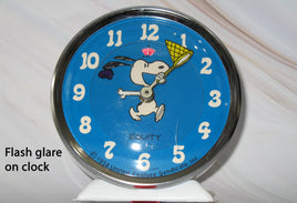 Snoopy Vintage Wind - Up Alarm Clock - Catching Butterflies - snoopn4pnuts.com