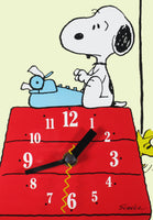 Snoopy Tall Wall Clock With Raised Acrylic Cover - RARE! - snoopn4pnuts.com