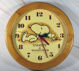 Snoopy Wood Quartz Wall Clock By Citizen