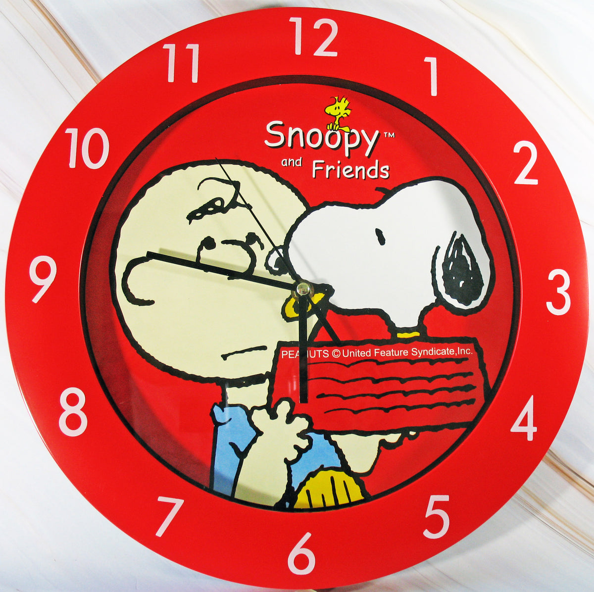 Charlie Brown And Snoopy Large Quartz Musical Wall Clock With Sweep Se ...