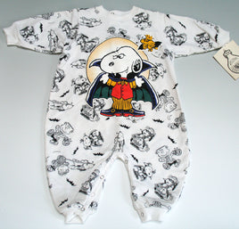 Snoopy Halloween Long - Sleeve Romper - Glows In The Dark! - snoopn4pnuts.com