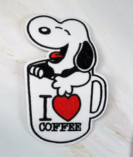 Snoopy Coffee Patch - I Love Coffee - snoopn4pnuts.com