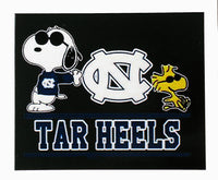 Snoopy College Football Indoor/Outdoor Waterproof Vinyl Decal - North Carolina Tar Heels