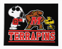 Snoopy College Football Indoor/Outdoor Waterproof Vinyl Decal - Maryland Terrapins